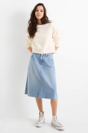 Damen - Jeansrock - helljeansblau