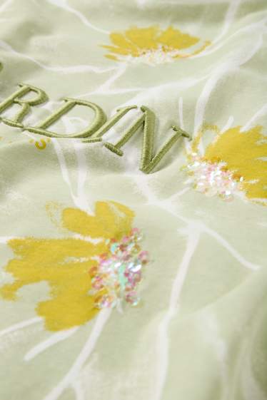 Donna - T-shirt - regular fit - effetto brillante - bianco