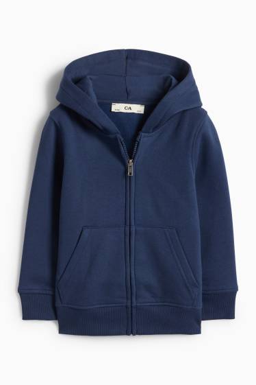 Děti - chlapci - Tepláková bunda - tmavomodrá