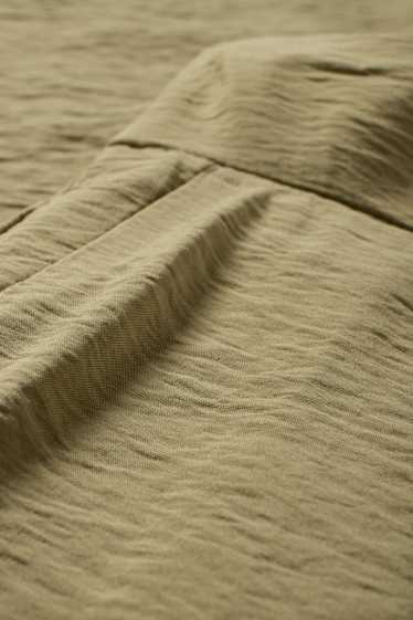 Dona - Pantalons de tela - high waist - wide leg - verd