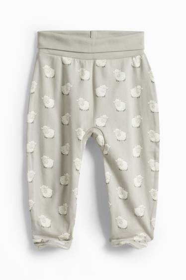 Bebeluși - băieți - Oiță - compleu nou-născuți - 2 piese - alb