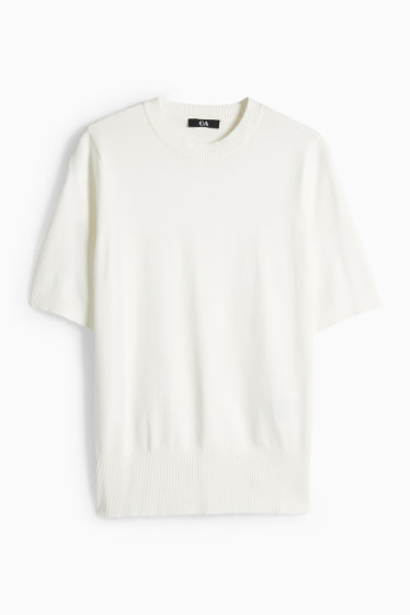 Donna - Maglione - maniche corte - bianco