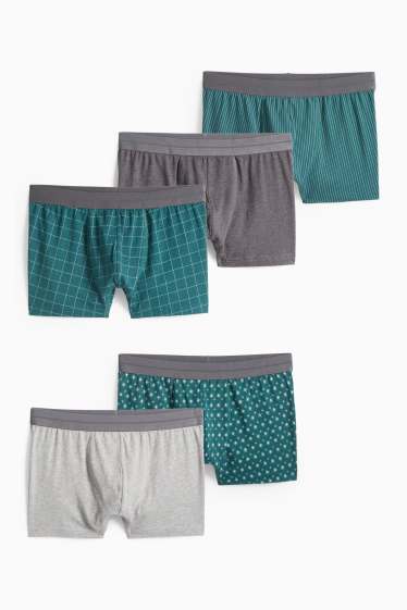 Hommes - Shorty - vert foncé / gris