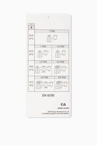 Unisex - Heißluftballon - Baby-Schlafsack - 6-18 Monate - weiss