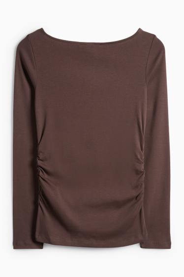 Femei - Tricou - maro închis