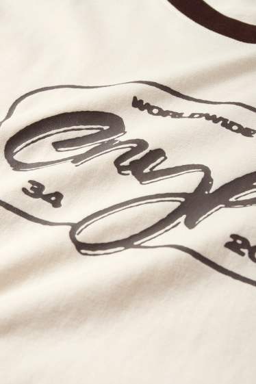 Pánské - Tričko - relaxed fit - světle béžová