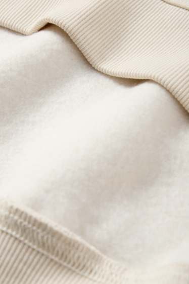 Bărbați - Bluză de molton - relaxed fit - alb-crem