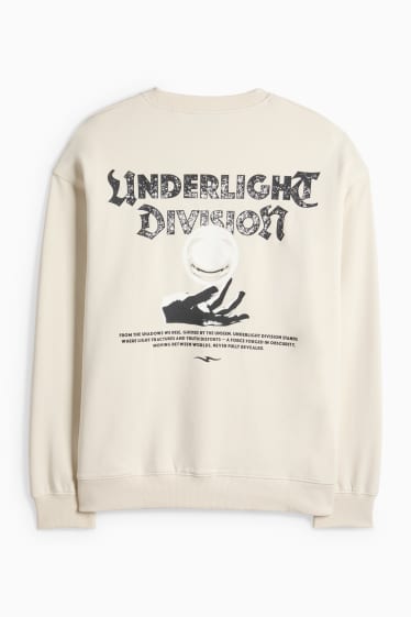 Bărbați - Bluză de molton - relaxed fit - alb-crem