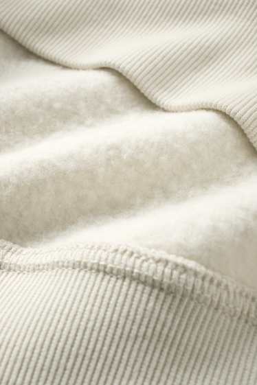 Hommes - Sweat à capuche Oversize - beige clair