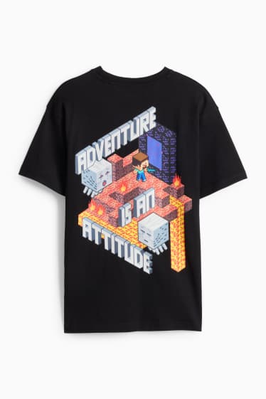 Kinder Jungen - Minecraft - Kurzarmshirt - schwarz