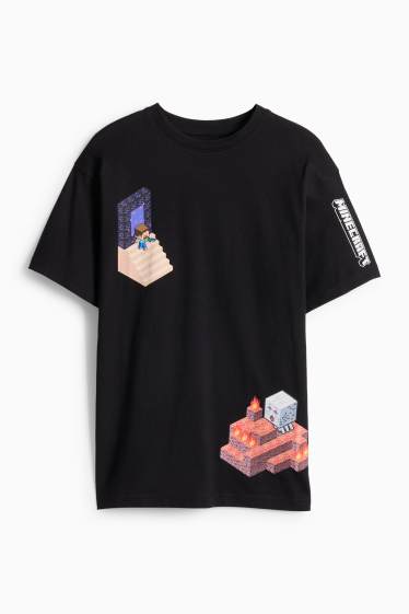 Kinder Jungen - Minecraft - Kurzarmshirt - schwarz