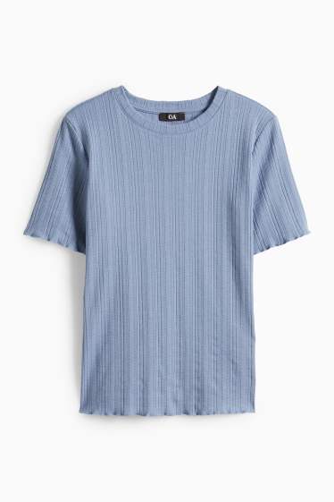 Damen - T-Shirt - Regular Fit - blau