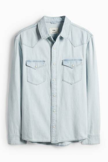 Hommes - Chemise en jean - jean bleu clair