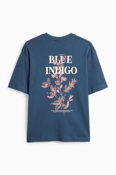 Hommes - T-shirt - Oversize - bleu foncé