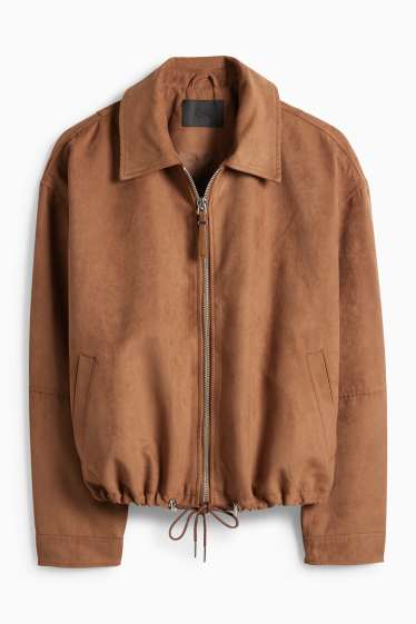 Femmes - Veste - faux suède - marron