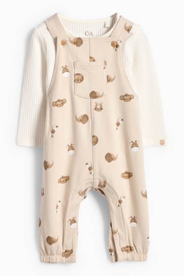 Baby Boys - Newborn outfit - white / beige