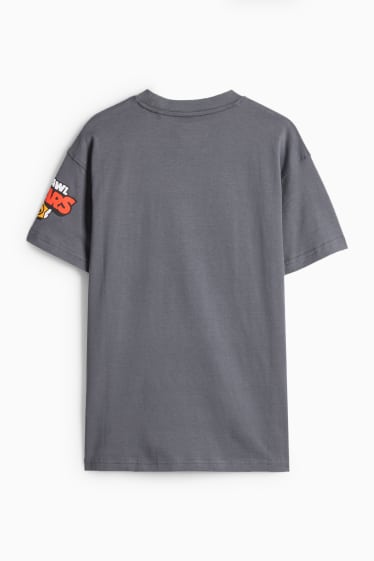 Děti - chlapci - Brawl Stars - tričko s krátkým rukávem - šedá