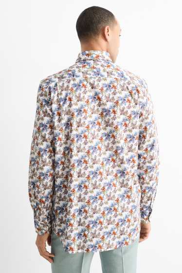 Herren - Businesshemd - Regular Fit - Button-down - gemustert - bunt