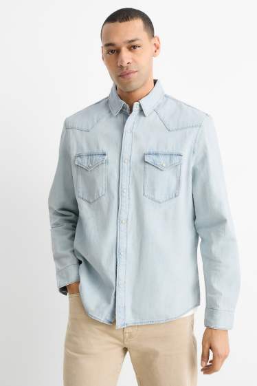 Hommes - Chemise en jean - jean bleu clair
