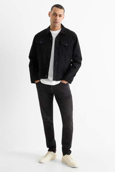 Hommes - Slim tapered jean - jean gris foncé