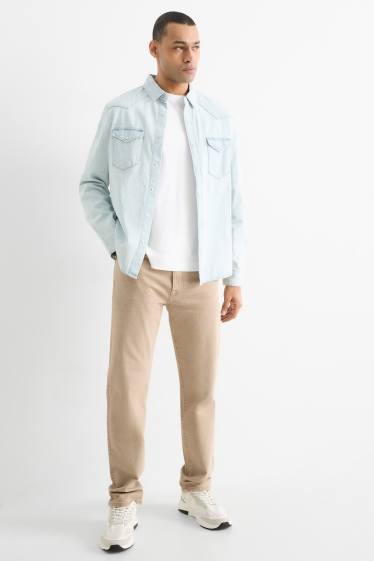 Pánské - Regular jeans - světle béžová