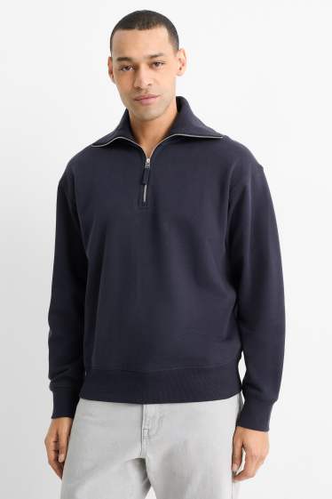 Bărbați - Bluză de molton - albastru închis