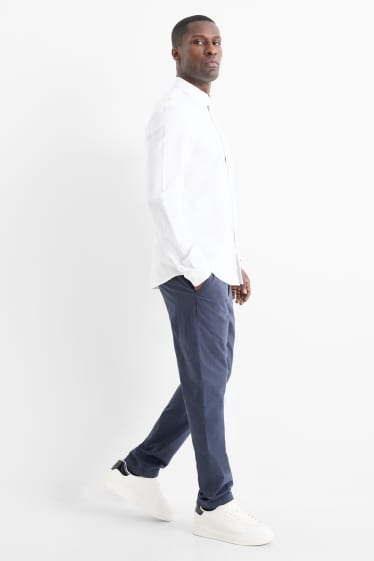 Pánské - Kalhoty chino - slim fit - strukturované - tmavomodrá