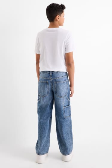 Kinder Buben - Baggy Jeans - jeansblau