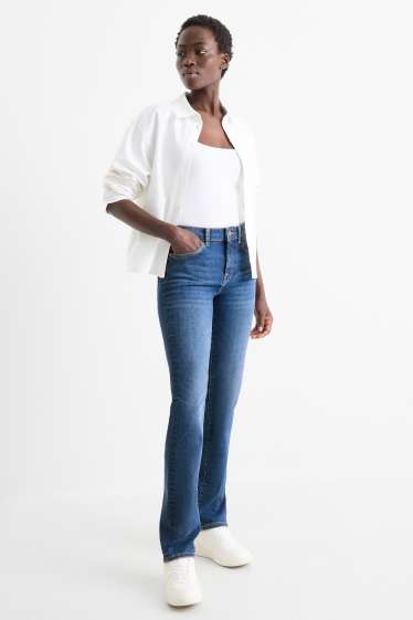 Donna - Straight jeans - vita media - jeans modellanti - LYCRA® - jeans blu