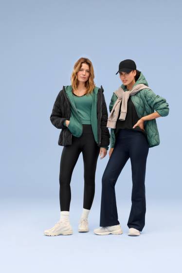 Damen - Sport-Leggings - 4 Way Stretch - schwarz