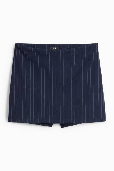 Damen - Skort - Nadelstreifen - dunkelblau