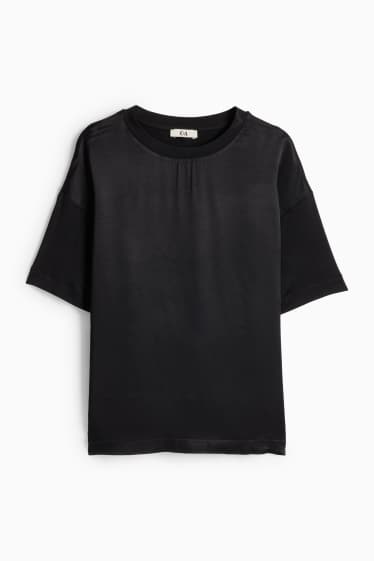 Dames - T-shirt - regular fit - zwart
