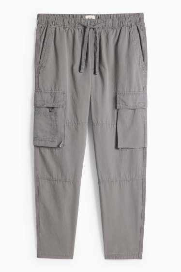 Bărbați - Pantaloni cargo - relaxed fit - gri