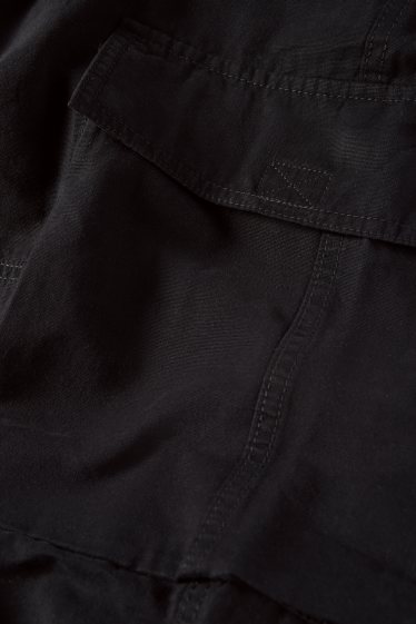 Bărbați - Pantaloni cargo - relaxed fit - negru