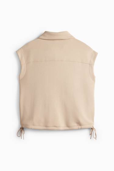 Donna - Gilet in felpa - beige