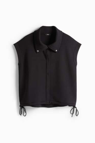 Femei - Hanorac fără mâneci - negru