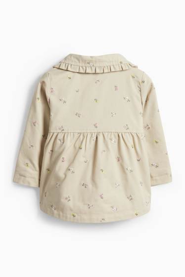 Baby Girls - Floral - baby Jacket - beige