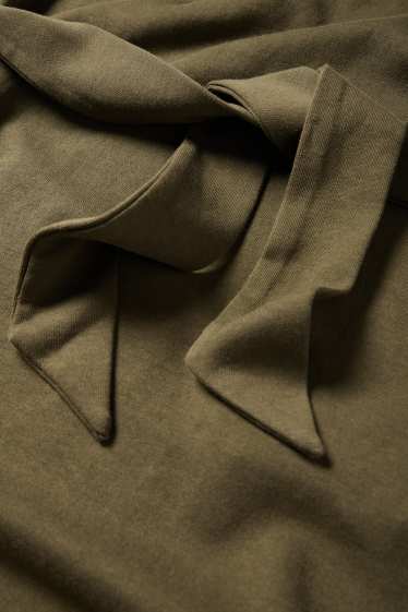 Femmes - Robe T-shirt avec ceinture - kaki