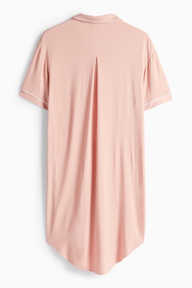 Dames - Zwangerschapsnachthemd van viscose - roze
