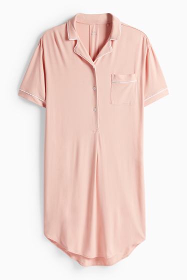 Dames - Zwangerschapsnachthemd van viscose - roze