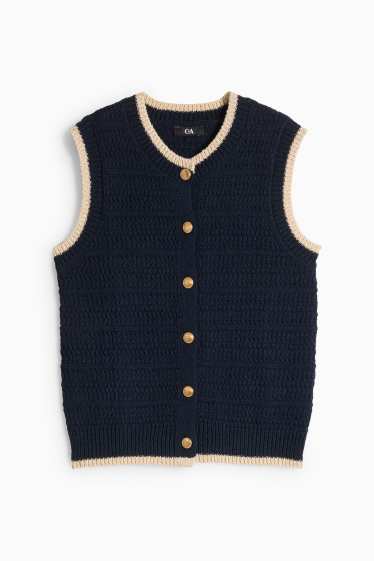 Femei - Cardigan - albastru închis