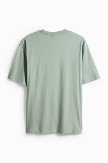 Pánské - Tričko - relaxed fit - zelená