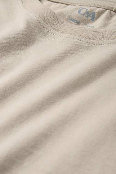 Kinder Jungen - Kurzarmshirt - beige