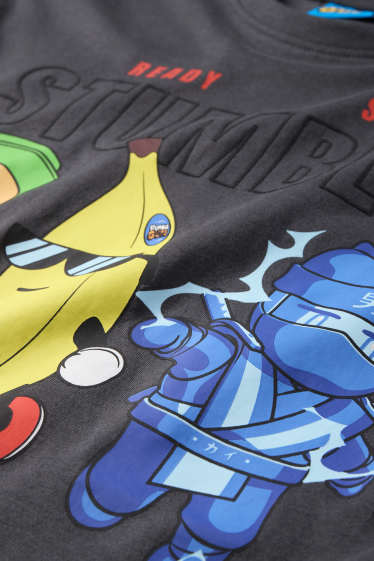 Děti - chlapci - Stumble Guys - tričko s krátkým rukávem - tmavošedá