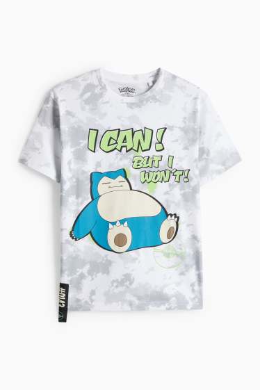 Enfants garçons - Pokémon - T-shirt - à motif - blanc / gris