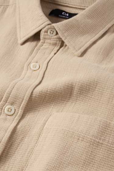 Men - Shirt - beige