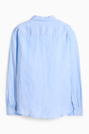 Herren - Leinenhemd - Regular Fit - Kent - hellblau