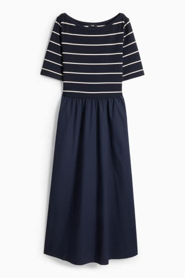 Damen - Fit & Flare Kleid - dunkelblau