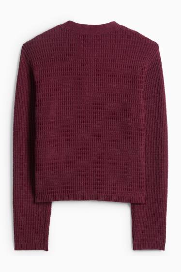 Women - Cardigan - bordeaux