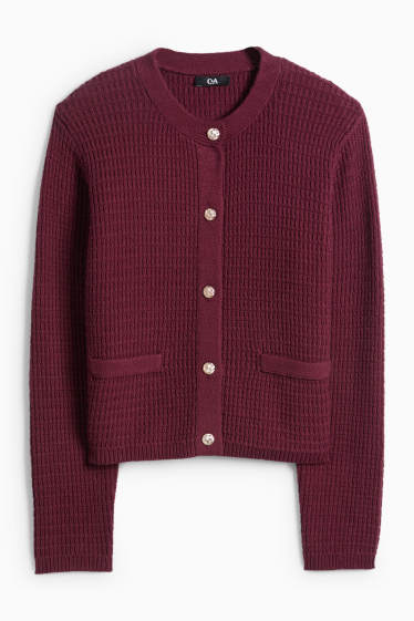 Women - Cardigan - bordeaux